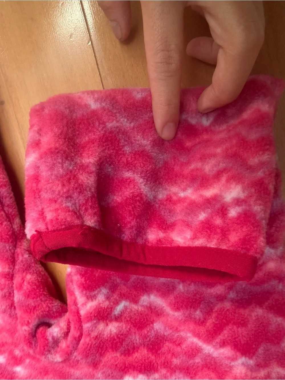 Columbia Pink Patterned Fleece One-Piece Hooded Footie